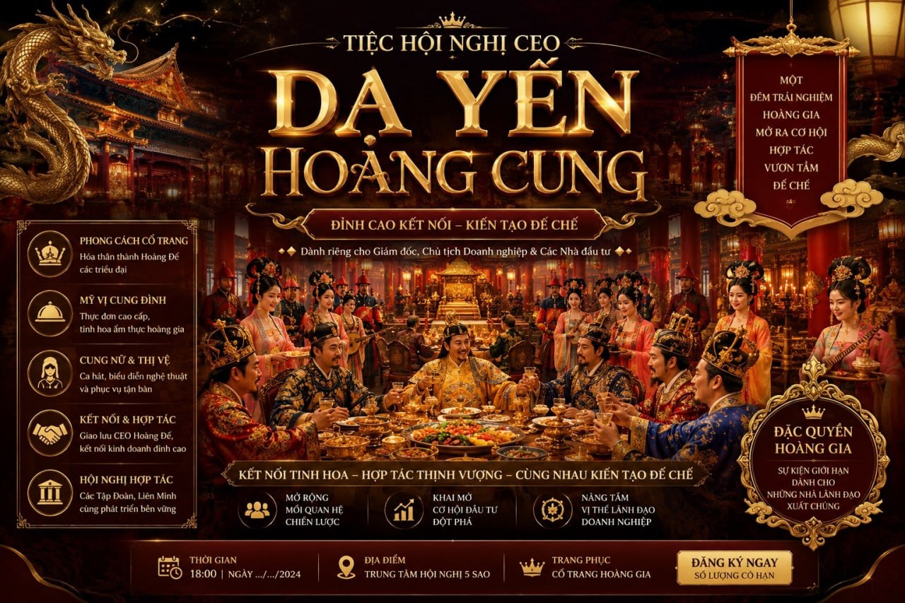 Banner Dạ Yến Hoàng Cung dành cho CEO và nhà đầu tư