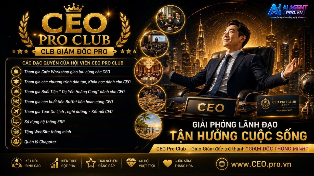 Banner CEO Pro Club dành cho cộng đồng giám đốc và doanh nhân
